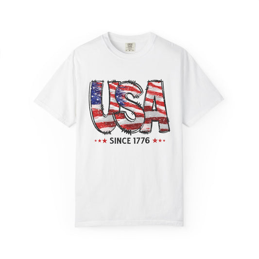 Comfort Color USA Shirt, Independent Day Shirt, USA 1776 Top, Gift For Her, Valentine's Day Shirt, America Shirt, 4th of July Tee,