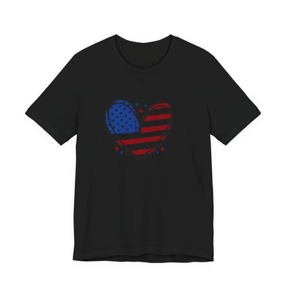 USA Flag Heart Shirt, Patriotic 4th of July Shirt, American Flag Tee, Fourth of July Shirt for Women ,USA Tee , Flag Heart T-Shirt , gift