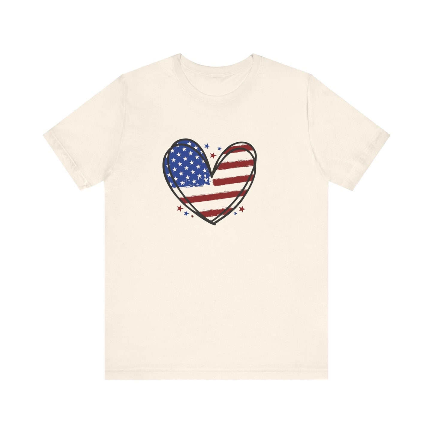 USA Flag Heart Shirt, Patriotic 4th of July Shirt, American Flag Tee, Fourth of July Shirt for Women ,USA Tee , Flag Heart T-Shirt , gift