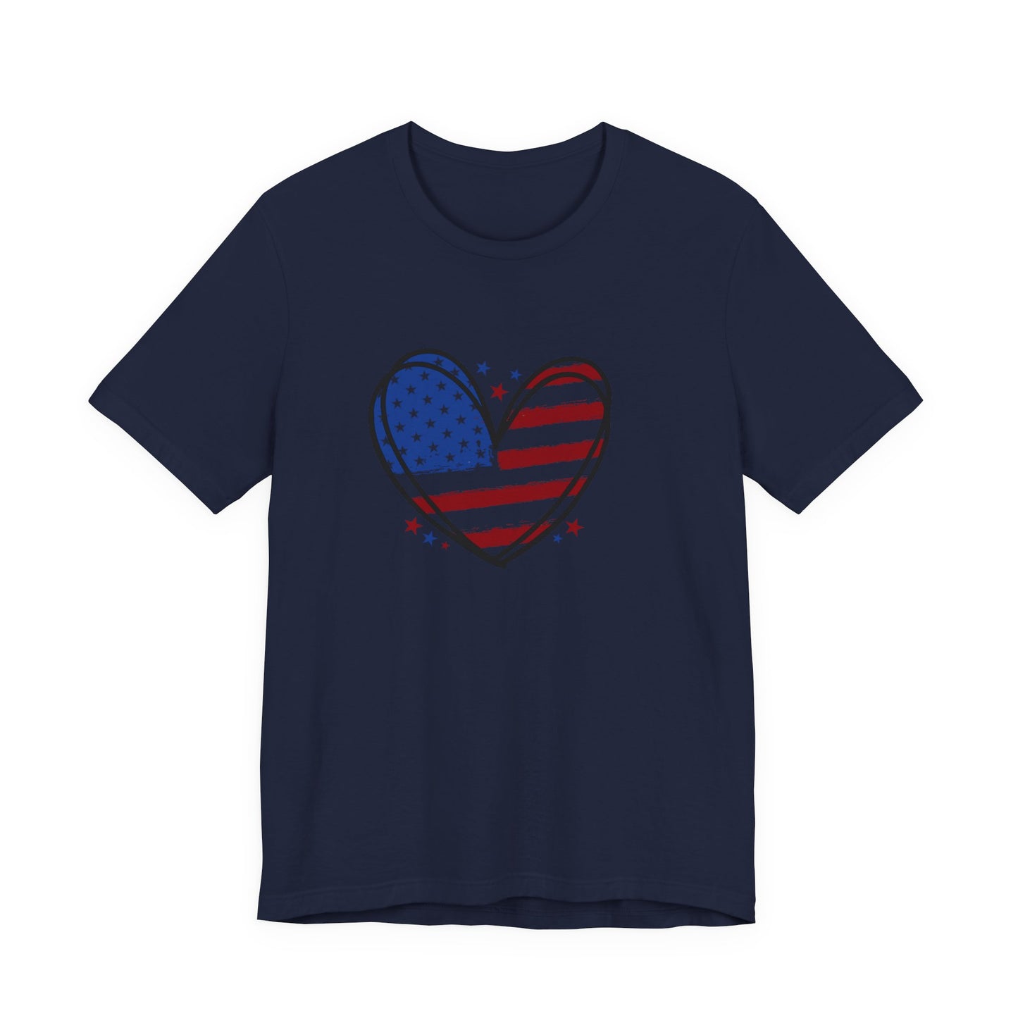 USA Flag Heart Shirt, Patriotic 4th of July Shirt, American Flag Tee, Fourth of July Shirt for Women ,USA Tee , Flag Heart T-Shirt , gift