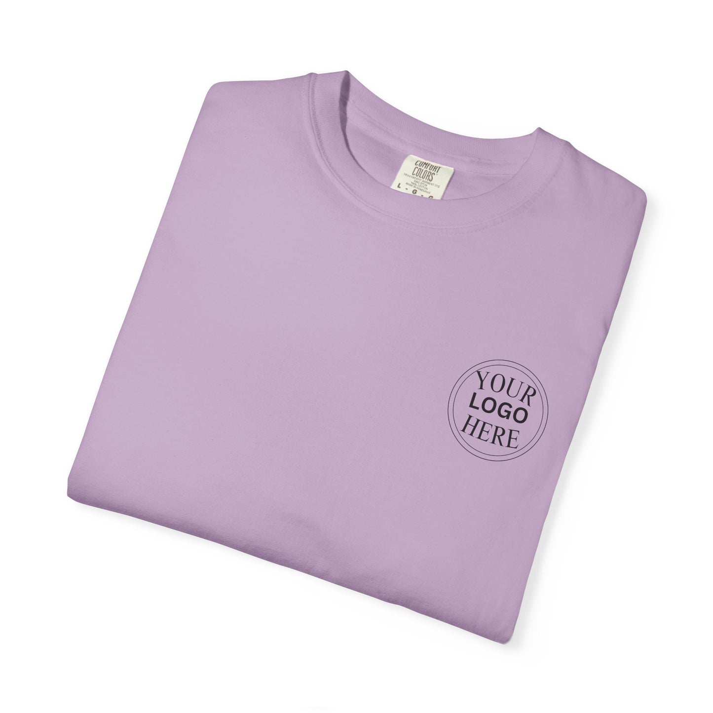 Custom Comfort Colors® Your Logo Here Shirt, Sports Team Logo Clothing Gift, Business Logo Pocket Outfit, Personalized Company Logo Tee,