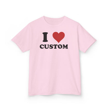 I Love Custom Baby Tee,  Personalized Y2K T-Shirt, Trendy Y2K Clothing, Custom 90s TShirt, Custom I Heart Baby T, I Heart T Shirt Custom,
