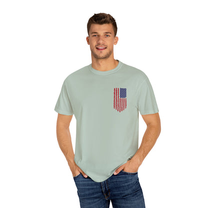 Comfort Colors Men's American Flag  Shirt, American flag 4th of July shirt,  Men's American Flag Shirt, Patriotic Shirt, USA Flag Tee,