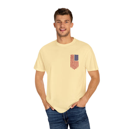 Comfort Colors Men's American Flag  Shirt, American flag 4th of July shirt,  Men's American Flag Shirt, Patriotic Shirt, USA Flag Tee,