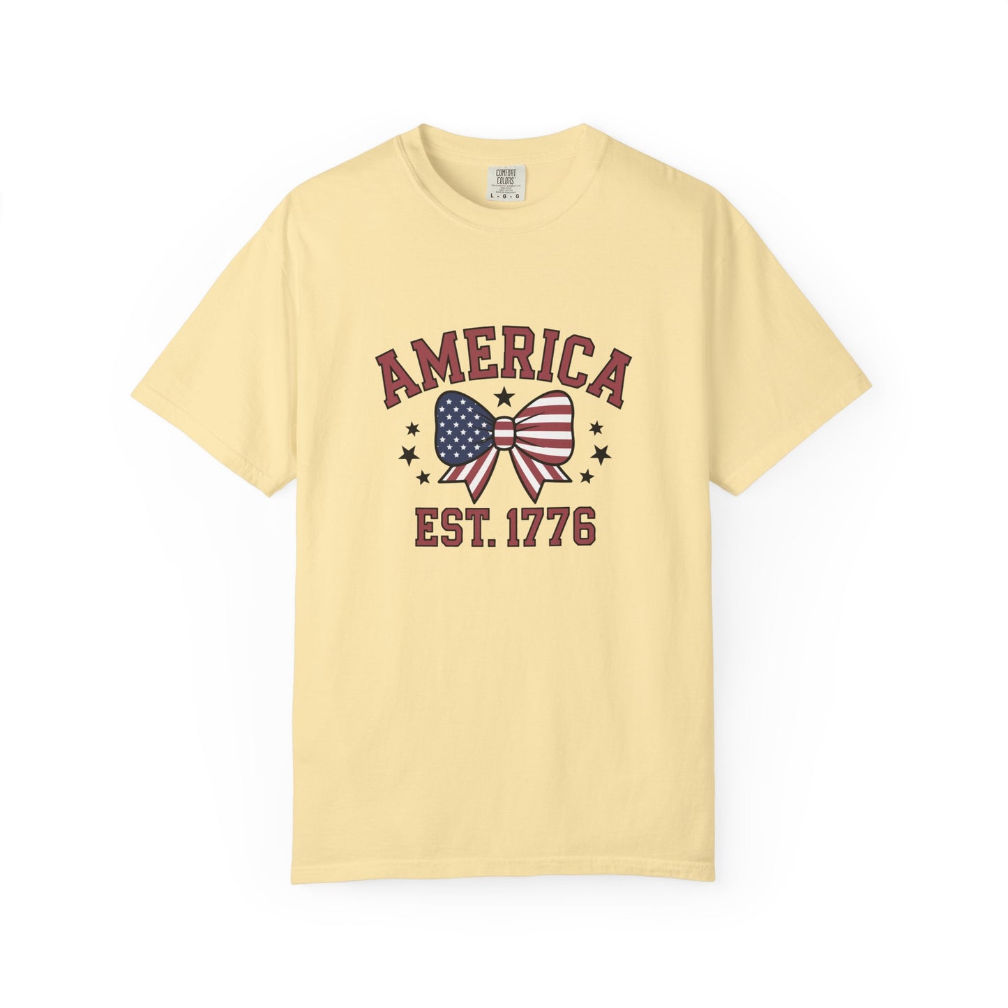 Comfort Colors USA Shirt, 4th of July shirt, America est 1776 shirt, red white blue shirt, summer patriotic shirt for women, gift fo her