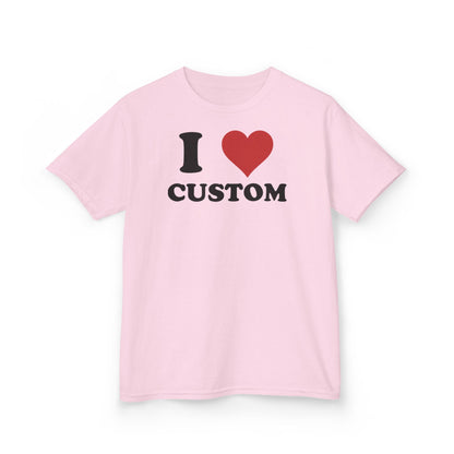 I Love Custom Baby Tee, Custom 90s TShirt, Custom 90s TShirt, Trendy Y2K Clothing,  I Heart Custom Shirt, Personalized Text Baby Tee
