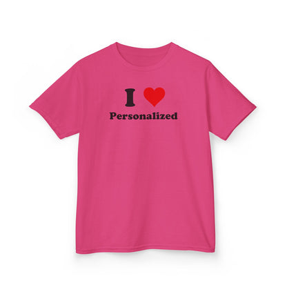 I Love Custom Baby Tee,I Heart Custom shirt, Personalized women fitted tee, Custom 90s TShirt,Personalized custom T-Shirt,Custom Y2K TShirt,