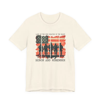 Memorial Day Shirt, American Flag Heart Shirt, Army Shirt, Patriotic American Flag Shirt,Land of the brave Shirt, Heart Memorial Day Shirt,