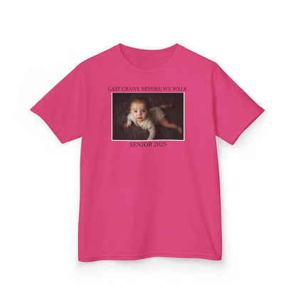 Last Crawl Before We Walk Grad Baby Tee, Personalized Graduation Gift, Gift for her, Graduation 2025,Sorority Grad,Custom Graduate Y2K Shirt