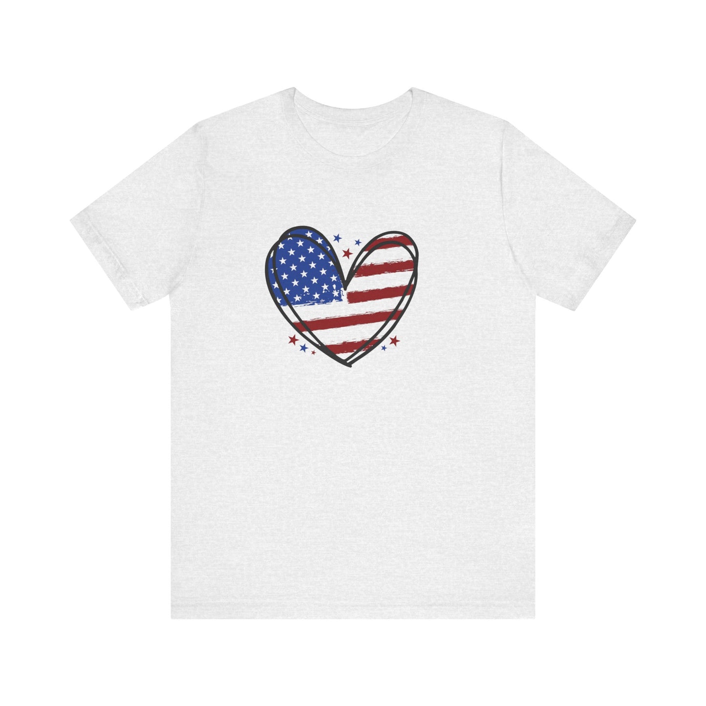 USA Flag Heart Shirt, Patriotic 4th of July Shirt, American Flag Tee, Fourth of July Shirt for Women ,USA Tee , Flag Heart T-Shirt , gift
