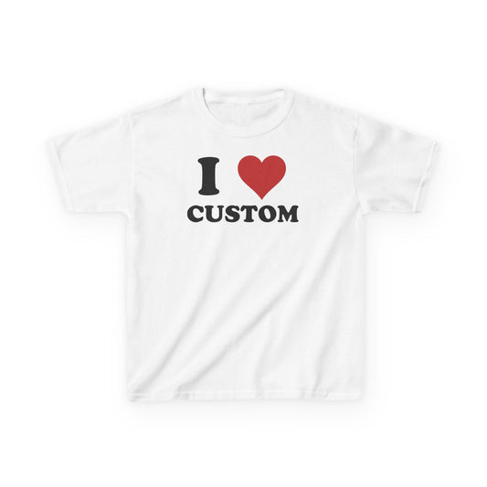 I Love Custom Baby Tee,  Personalized Y2K T-Shirt, Trendy Y2K Clothing, Custom 90s TShirt, Custom I Heart Baby T, I Heart T Shirt Custom,