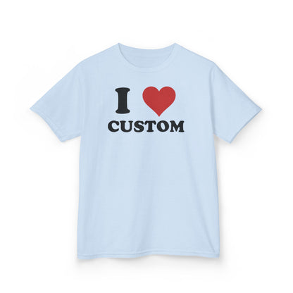 I Love Custom Baby Tee,  Personalized Y2K T-Shirt, Trendy Y2K Clothing, Custom 90s TShirt, Custom I Heart Baby T, I Heart T Shirt Custom,