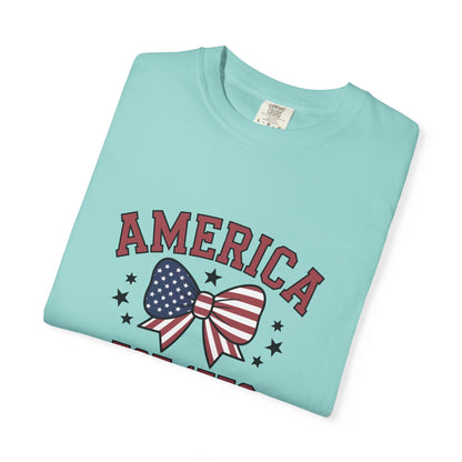 Comfort Colors USA Shirt, 4th of July shirt, America est 1776 shirt, red white blue shirt, summer patriotic shirt for women, gift fo her
