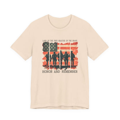 Memorial Day Shirt, American Flag Heart Shirt, Army Shirt, Patriotic American Flag Shirt,Land of the brave Shirt, Heart Memorial Day Shirt,
