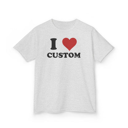I Love Custom Baby Tee,  Personalized Y2K T-Shirt, Trendy Y2K Clothing, Custom 90s TShirt, Custom I Heart Baby T, I Heart T Shirt Custom,
