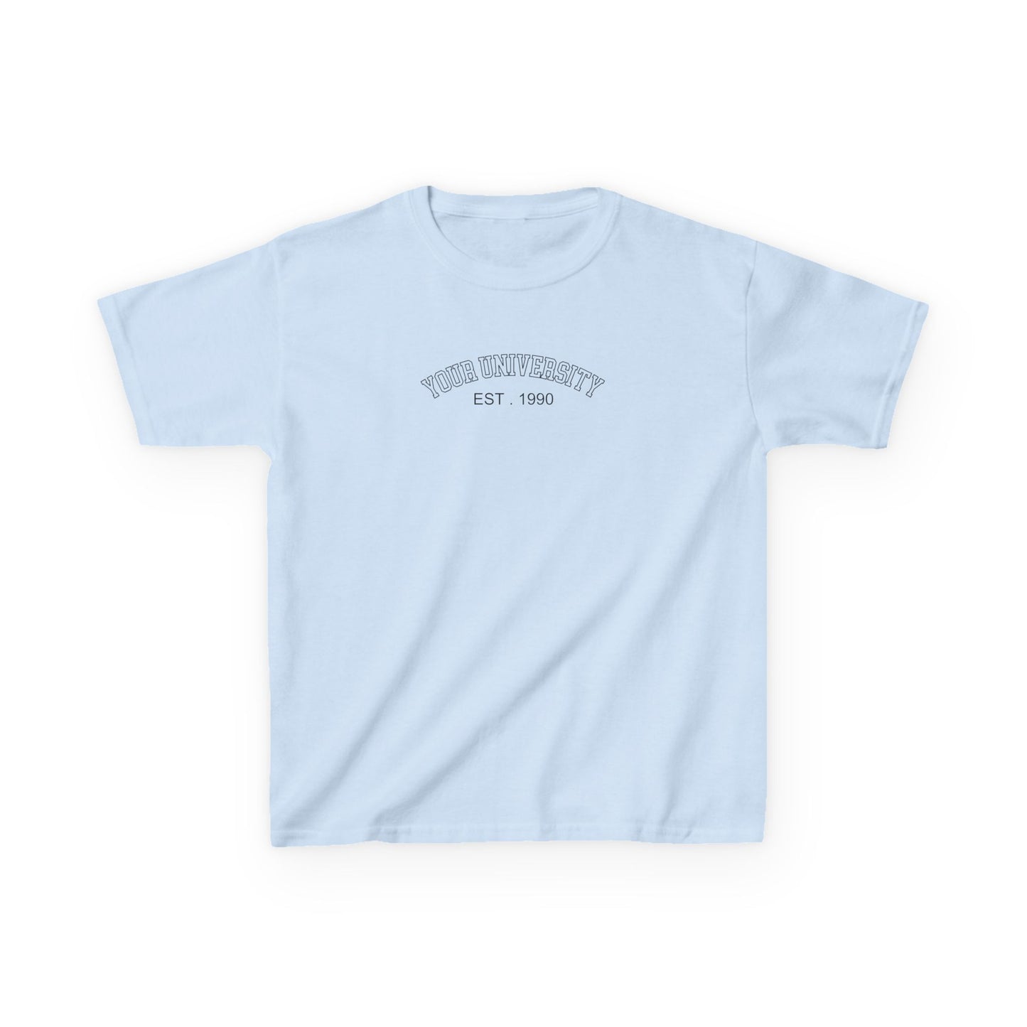Personalized University Baby Tee, Personalized University Name Shirt, personalized text shirt, Custom Text Shirt, Graduation shirt, Crop Top