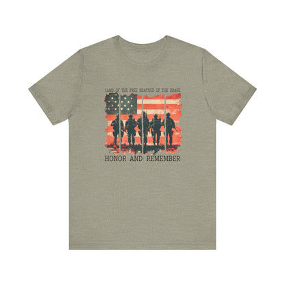 Memorial Day Shirt, American Flag Heart Shirt, Army Shirt, Patriotic American Flag Shirt,Land of the brave Shirt, Heart Memorial Day Shirt,
