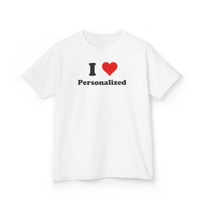 I Love Custom Baby Tee,I Heart Custom shirt, Personalized women fitted tee, Custom 90s TShirt,Personalized custom T-Shirt,Custom Y2K TShirt,