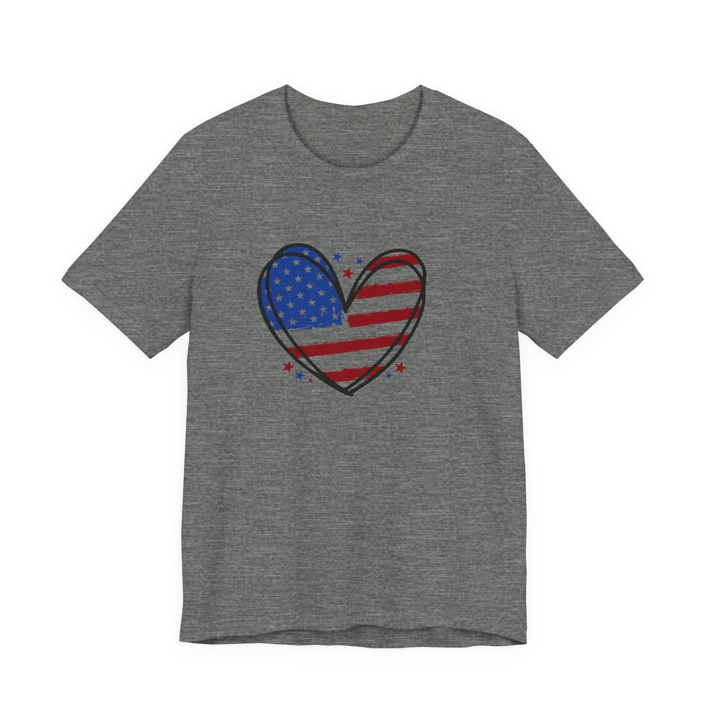 USA Flag Heart Shirt, Patriotic 4th of July Shirt, American Flag Tee, Fourth of July Shirt for Women ,USA Tee , Flag Heart T-Shirt , gift