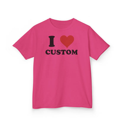 I Love Custom Baby Tee, Custom 90s TShirt, Custom 90s TShirt, Trendy Y2K Clothing,  I Heart Custom Shirt, Personalized Text Baby Tee