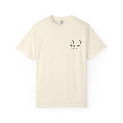 Personalized Dad Shirt, Dad Shirt, Gift for Dad, Dad Tee,  Dad EST Shirt, Dad Custom Shirt, Custom text, Gift for Dad, Father Gift