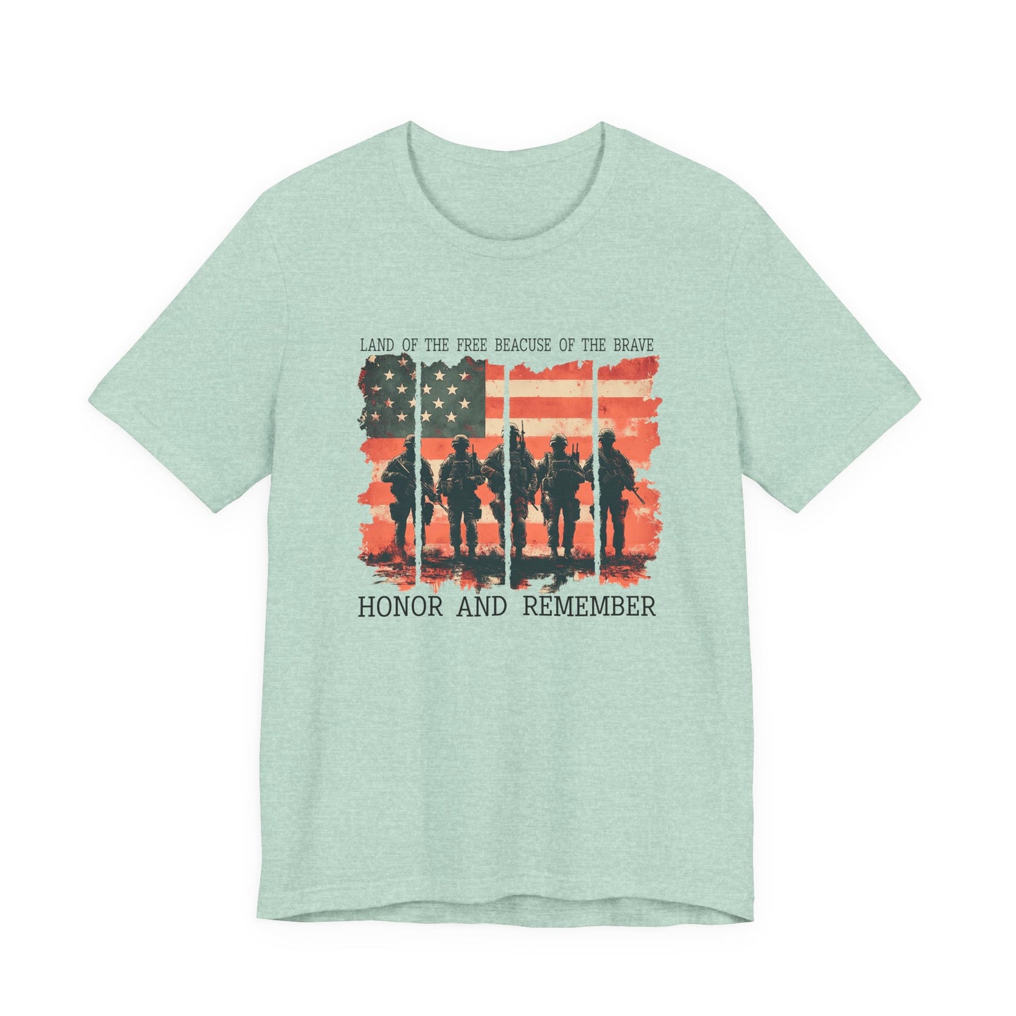 Memorial Day Shirt, American Flag Heart Shirt, Army Shirt, Patriotic American Flag Shirt,Land of the brave Shirt, Heart Memorial Day Shirt,