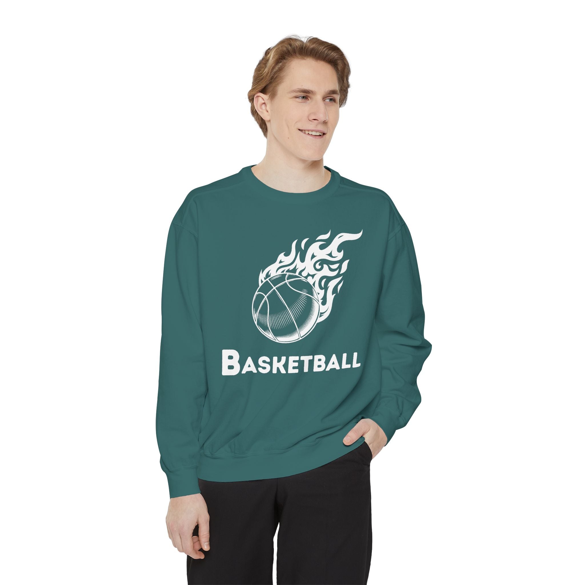 Basketball Player Sweatshirt,Basketball with Ball Sweater, Personalized Sports Outfit, Basketball MOM Gift , BAsketball Sweatshirt
