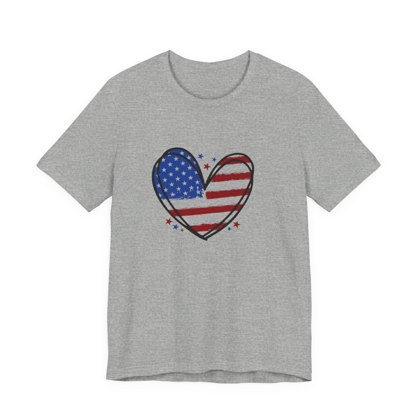 USA Flag Heart Shirt, Patriotic 4th of July Shirt, American Flag Tee, Fourth of July Shirt for Women ,USA Tee , Flag Heart T-Shirt , gift