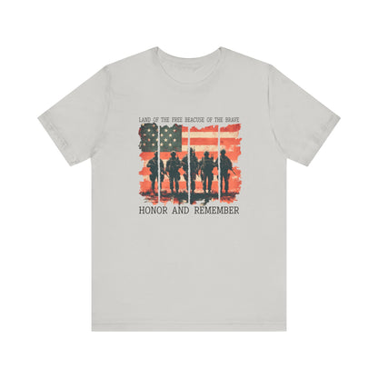 Memorial Day Shirt, American Flag Heart Shirt, Army Shirt, Patriotic American Flag Shirt,Land of the brave Shirt, Heart Memorial Day Shirt,