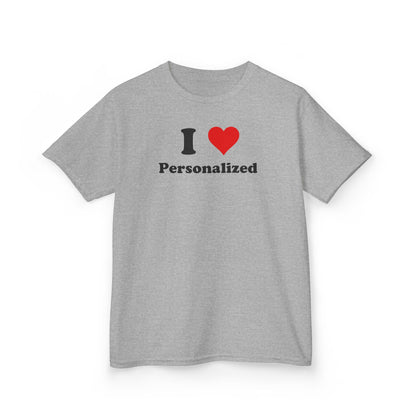 I Love Custom Baby Tee,I Heart Custom shirt, Personalized women fitted tee, Custom 90s TShirt,Personalized custom T-Shirt,Custom Y2K TShirt,