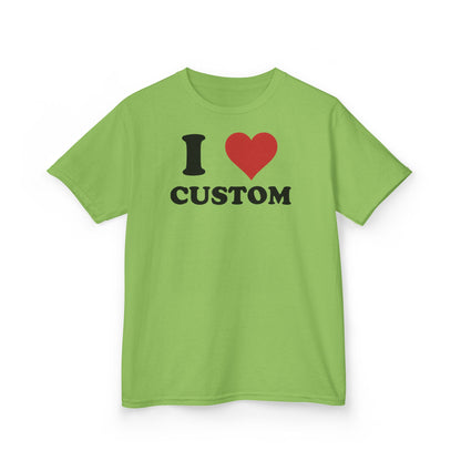 I Love Custom Baby Tee, Custom 90s TShirt, Custom 90s TShirt, Trendy Y2K Clothing,  I Heart Custom Shirt, Personalized Text Baby Tee