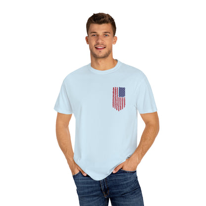 Comfort Colors Men's American Flag  Shirt, American flag 4th of July shirt,  Men's American Flag Shirt, Patriotic Shirt, USA Flag Tee,