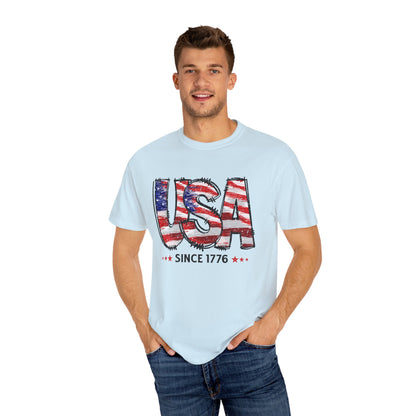 Comfort Color USA Shirt, Independent Day Shirt, USA 1776 Top, Gift For Her, Valentine's Day Shirt, America Shirt, 4th of July Tee,