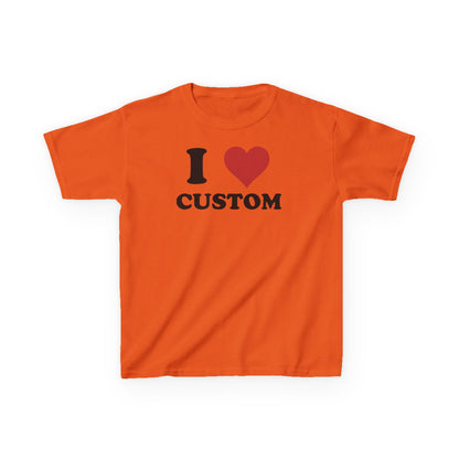 I Love Custom Baby Tee,  Personalized Y2K T-Shirt, Trendy Y2K Clothing, Custom 90s TShirt, Custom I Heart Baby T, I Heart T Shirt Custom,