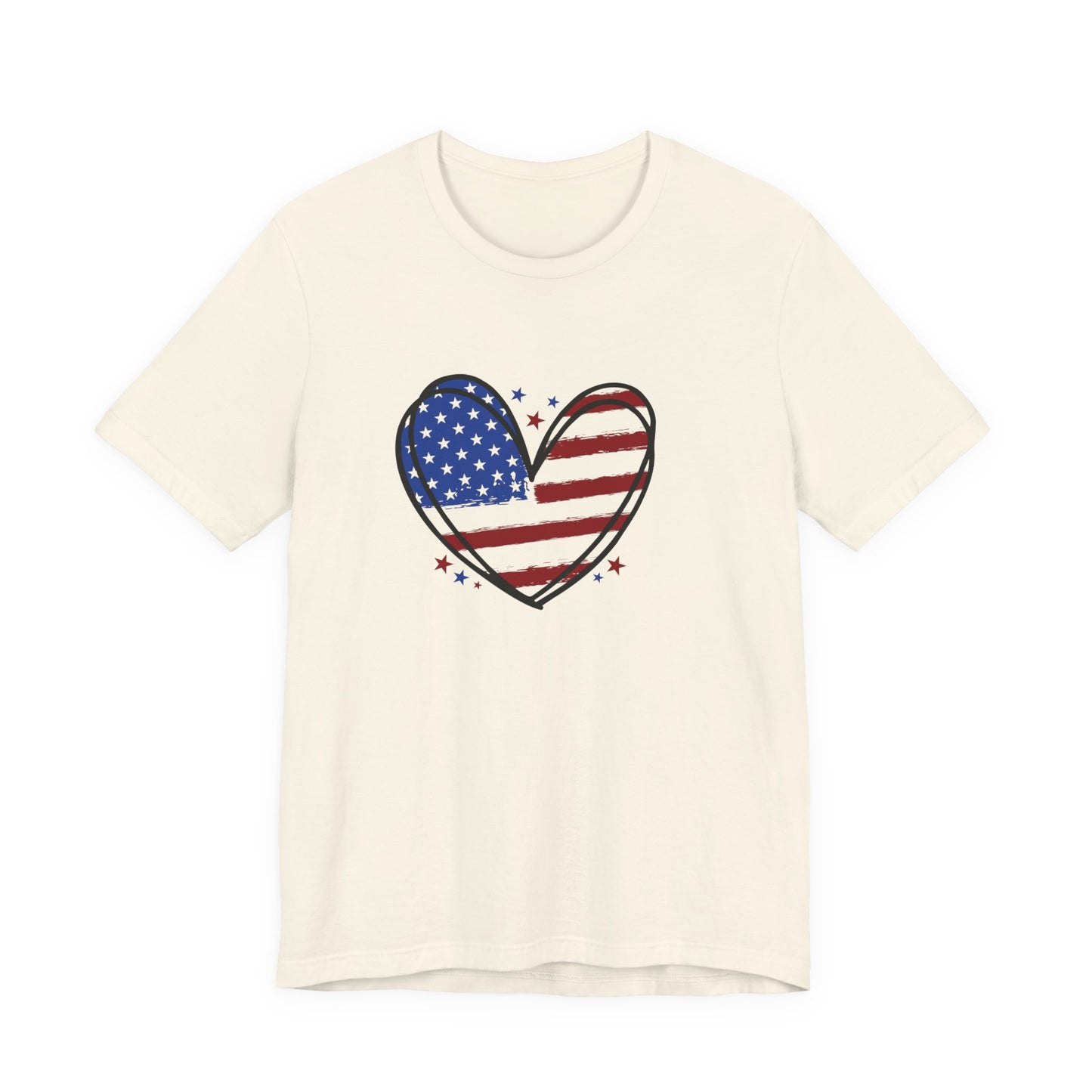 USA Flag Heart Shirt, Patriotic 4th of July Shirt, American Flag Tee, Fourth of July Shirt for Women ,USA Tee , Flag Heart T-Shirt , gift