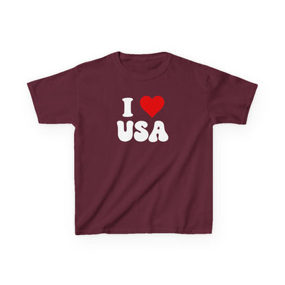 I Love USA T-Shirt, Patriotic Tee, American Flag Shirt, USA Pride, Fourth of July, USA Gift, America Lover,  Red White Blue, gift for her